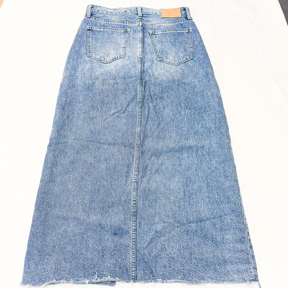 Denim Forum The '90s Vintage Maxi Jean Skirt Medium Wash Size 28 - Picture 2 of 6